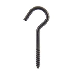 Wright Medium Matte Black Steel 4-9/16 in. L Ceiling Hook 160 lb 1 pk