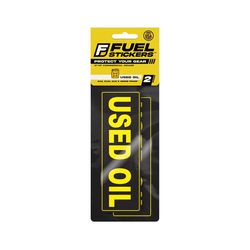 Fuel Stickers 2 in. H X 6 in. W Rectangle Black Fuel Sticker Label 2 pk