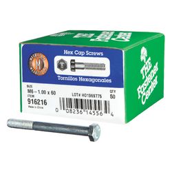 HILLMAN M6-1.00 mm D X 60 mm L Heat Treated Steel Hex Head Cap Screw 1 pk