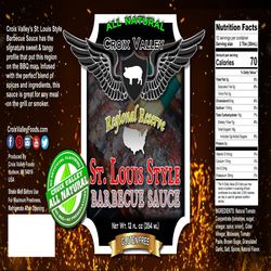 Croix Valley St. Louis Style BBQ Sauce 12 oz
