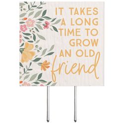 Sincere Surrounding Multicolored Wood/MDF 5.75 in. H X 0.5 in. L X 4 in. W Planter Stake