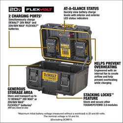 DeWalt 20V MAX Tough System 2.0 DWST08050 Lithium-Ion Box Battery Charger Box 1 pc