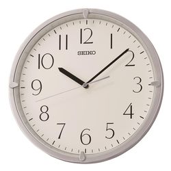 Seiko 11.8 in. L X 11.8 in. W Indoor Classic Analog Wall Clock Glass/Plastic Silver/White