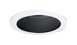 Halo Gloss Black/White 6 in. W Aluminum Baffle Trim