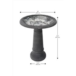 Algreen 25 in. H X 20 in. W Plastic Planter Gray