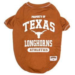 Pets First Team Color Texas Longhorns Dog T-Shirt Medium