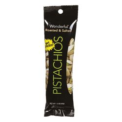 Wonderful Roasted and Salted Pistachios 1.25 oz Pegged