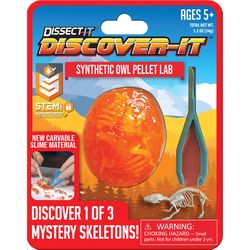 Top Secret Toys Discover It Owl Pellet Lab Synthetic Dissection Kit Orange