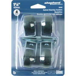 Shepherd Hardware 1-5/8 in. D Swivel Polyurethane Caster 50 lb 4 pk