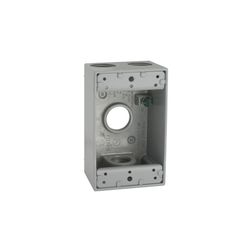 Bell Old Work 18.3 cu in Rectangle Aluminum 1 gang Weatherproof Box Gray