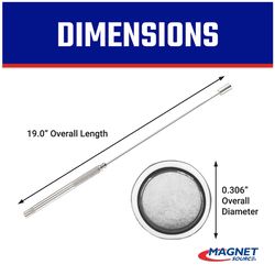 Magnet Source 19 in. Magnetic Pick Up Tool Bendable Retrieving Magnet 2 lb. pull