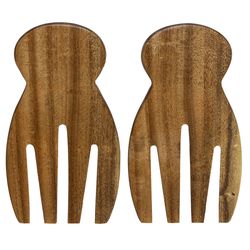 Totally Bamboo Brown Acacia Wood Salad Hands