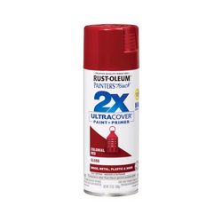 Rust-Oleum Painter's Touch 2X Ultra Cover Gloss Colonial Red Paint+Primer Spray Paint 12 oz