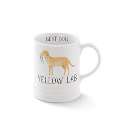 Pet Shop by Fringe Studio Julianna Swaney 12 fl. oz. White BPA Free Yellow Lab Mug