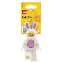 LEGO Minifigures Plastic White Bunny Keychain w/LED Light