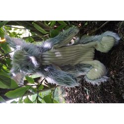 HuggleHounds X-Brace For Dog Gray/White Plush Birch Bunny Dog Toy 1 pk