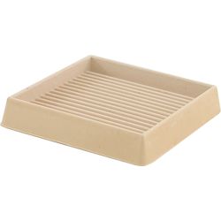 Shepherd Hardware Rubber Caster Cup Off-White Square 1 in. W 2 pk