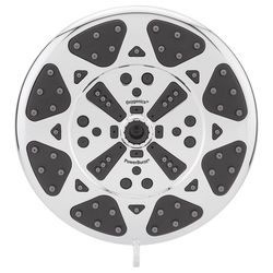 Oxygenics PowerBurst Chrome ABS 6 settings Rainshower Showerhead 1.8 gpm