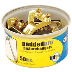 OOK Brass-Plated Padded Picture Hanger 50 lb 10 pk