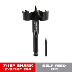 Diablo 2-9/16 in. X 5-1/8 in. L Steel Self-Feed Bit Hex Shank 1 pk