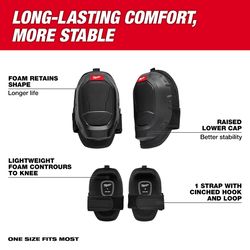 Milwaukee 4.5 in. L X 7 in. W Knee Pads Black