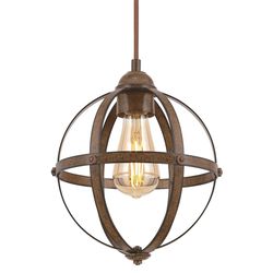 Westinghouse Stella Mira Barnwood Brown 1 lights Mini Pendant Light