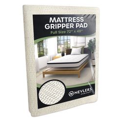 Nevlers Foam Mattress Gripper Pad White Rectangle 48 in. W X 72 in. L 1 pk