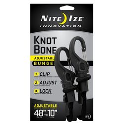 Nite Ize KnotBone Black Bungee Cord 28 in. L X 2.10 in. 1 lb 1 pk