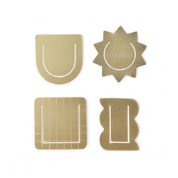 Kikkerland Inkerie Large Bronze Paper Clips 4 pk