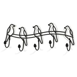 Spectrum 18.5 in. L Black Steel Hook Rack 1 pk