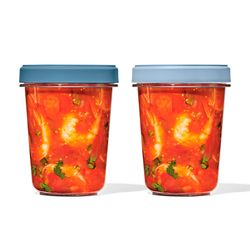 OXO Good Grips 32 oz Blue/Clear Food Storage Container Set 2 pk