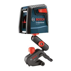 Bosch 2 beam Self Leveling Cross-Line Laser 30 ft. 4 pc