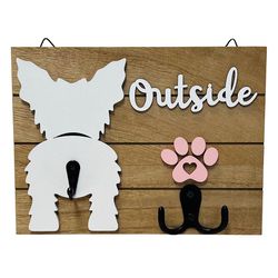 Streamline 6 in. H X 8 in. L MDF/Metal Dog Leash Holder