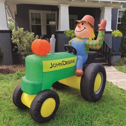 Birchwood Trading John Deere 5 ft. Scarecrow Inflatable