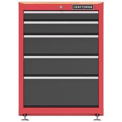 CRAFTSMAN 36 in. H X 27 in. W X 18 in. D Black/Red Steel Cabinet