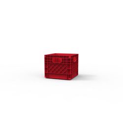 Organize-it Red Miniature Storage Bin 5.5 in. H X 6.5 in. W X 6.5 in. D Stackable