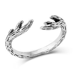 Montana Silversmiths Women's Find the Wild Antler Ring One Size Fits Most