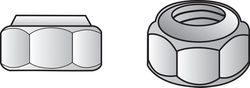 HILLMAN 7/16 in. Zinc-Plated Steel SAE Nylon Lock Nut 1 pk