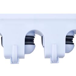 Superio Brand 3 in. H X 4 in. W X 18 in. L Stainless Steel Broom/Mop Holder
