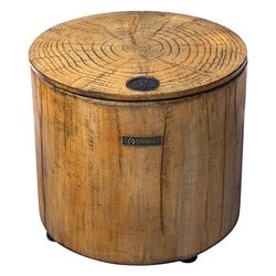 ECOFUEGO 14.57 in. W Concrete Modern Round Wax Fire Pit