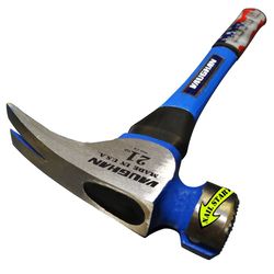 Vaughan 21 oz Milled Face California Framing Hammer 16 in. Fiberglass Handle