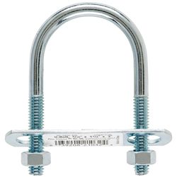 Hampton 5/16 in. X 1-3/4 in. W X 3 in. L Coarse Zinc-Plated Steel U-Bolt