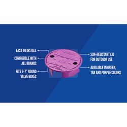 Underhill VersaLid 6 in. W X 1 in. H Round Valve Box Cover Purple