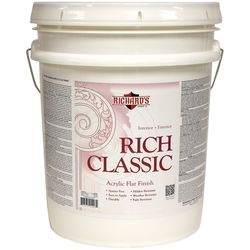 Richard's Paint Rich Classic Flat Tint Base Interior/Exterior Paint Exterior and Interior 5 gal