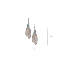 Montana Silversmiths Women's Gift of Freedom Feather Silver Earrings Water Resistant