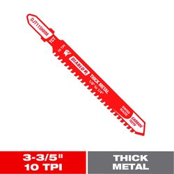 Diablo 3-3/5 in. Carbide T-Shank Thick Metal Jig Saw Blade 10 TPI 1 blade
