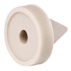 Brinks Commercial Plastic Off White Door Bumper Mounts to base trim 1/2 in.