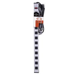 Monster Just Power It Up 6 ft. L 12 outlets Power Strip Silver