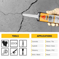 Sika Sikaflex Black Elastomeric Advanced Hybrid Caulk Sealant 10 oz