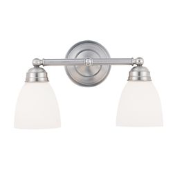 Bel Air Lighting Ardmore Brushed Nickel Silver 2 lights Incandescent Vanity Light Wall Mount